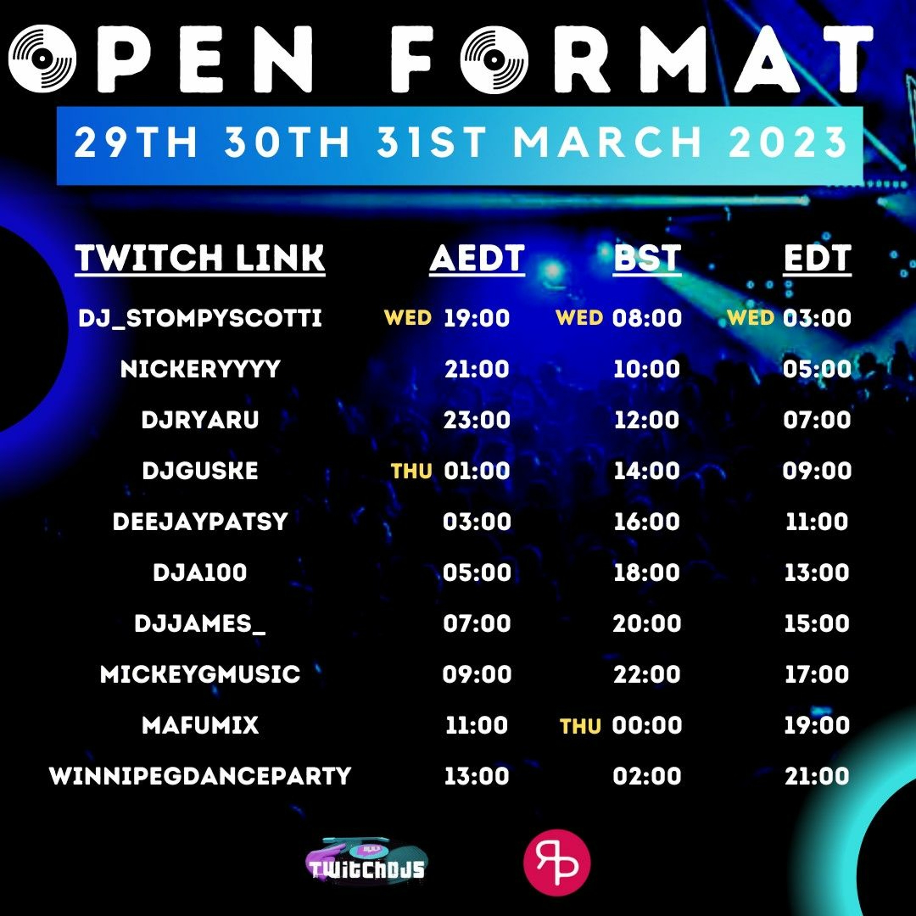 Twitch DJs Open Forum Raid Train Playing Mainstage Genre