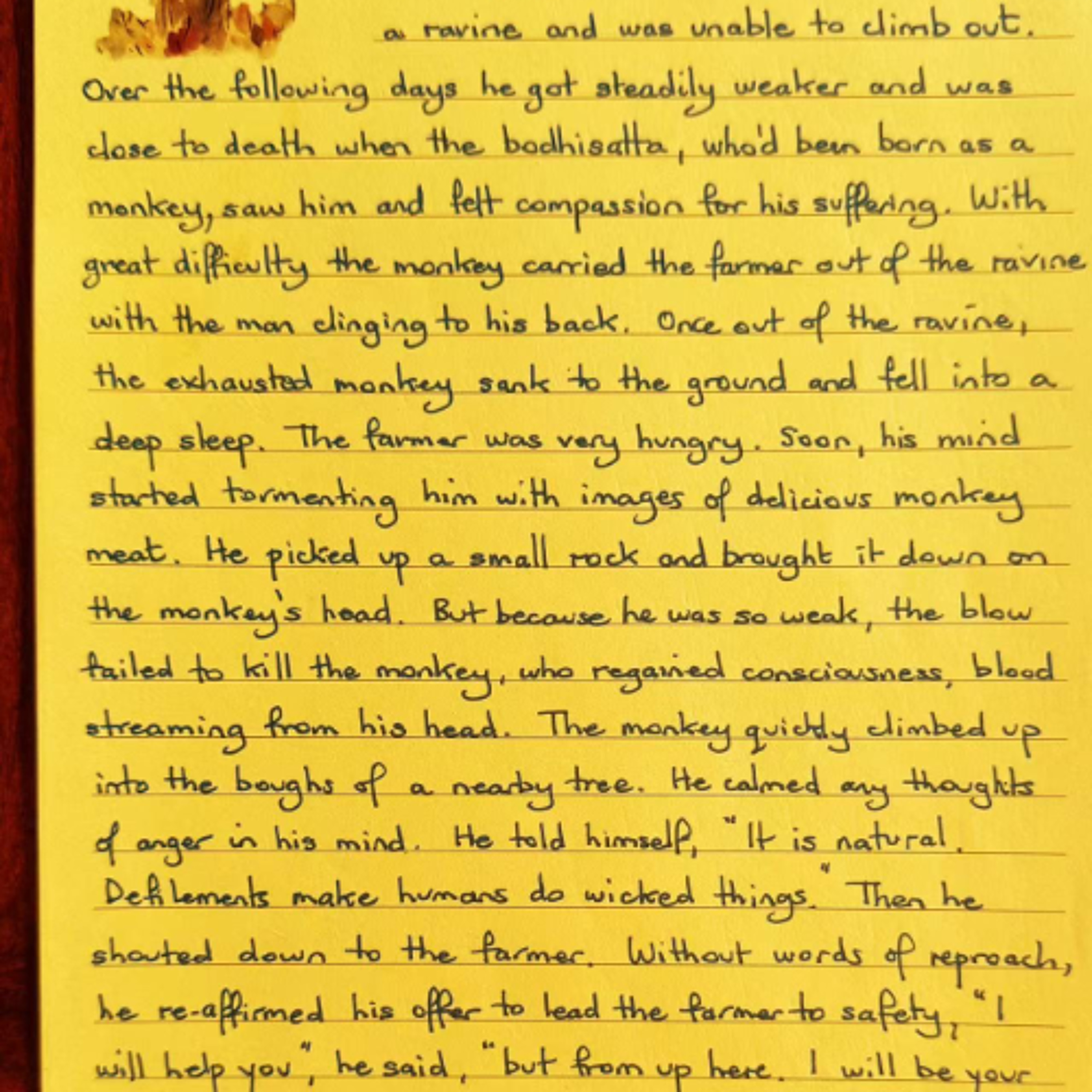 Nutrimento del cuore - Foglietto Giallo del 7 ottobre 2025 sull'aneddoto del contadino e della scimmia