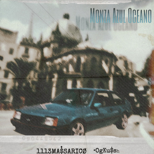 Capa de Monza Azul Oceano — um Chevrolet Monza azul na orla