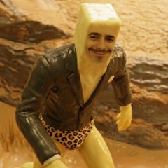 Suit jacket and drawls on