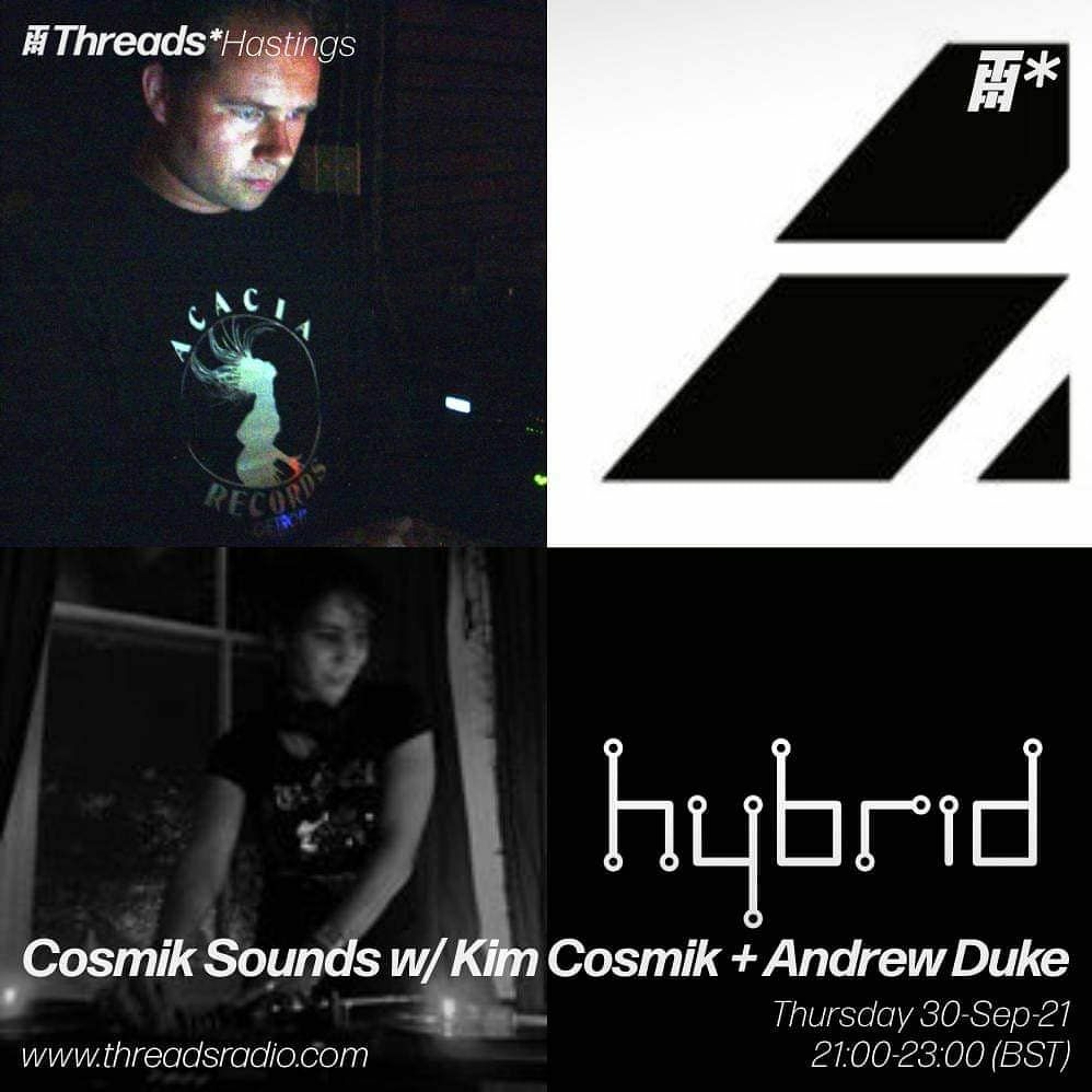 live 30Sep21 on Cosmik Sounds on Threads Radio episode artwork