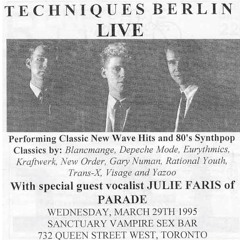 Techniques Berlin - Situation / IOU [Yazoo / Freeze Cover] Live Sanctuary Vampire Sex Bar Mar 1995