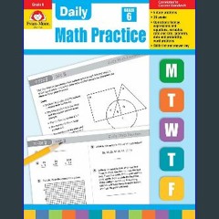 [Read Pdf] 📖 Evan-Moor Daily Math Practice, Grade 6, Homeschool & Classroom Workbook, Multiplicati