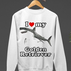 Shark I Love My Golden Retriever Shirt