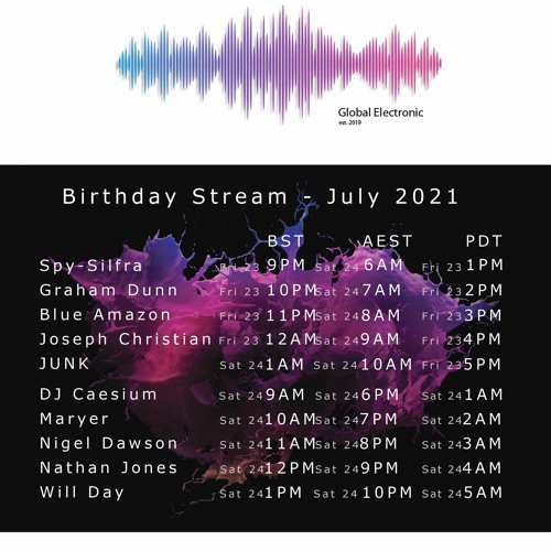 Global Electronic Birthday - Blue Amazon