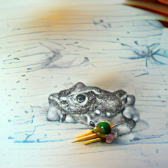 playing with frogs by the lake