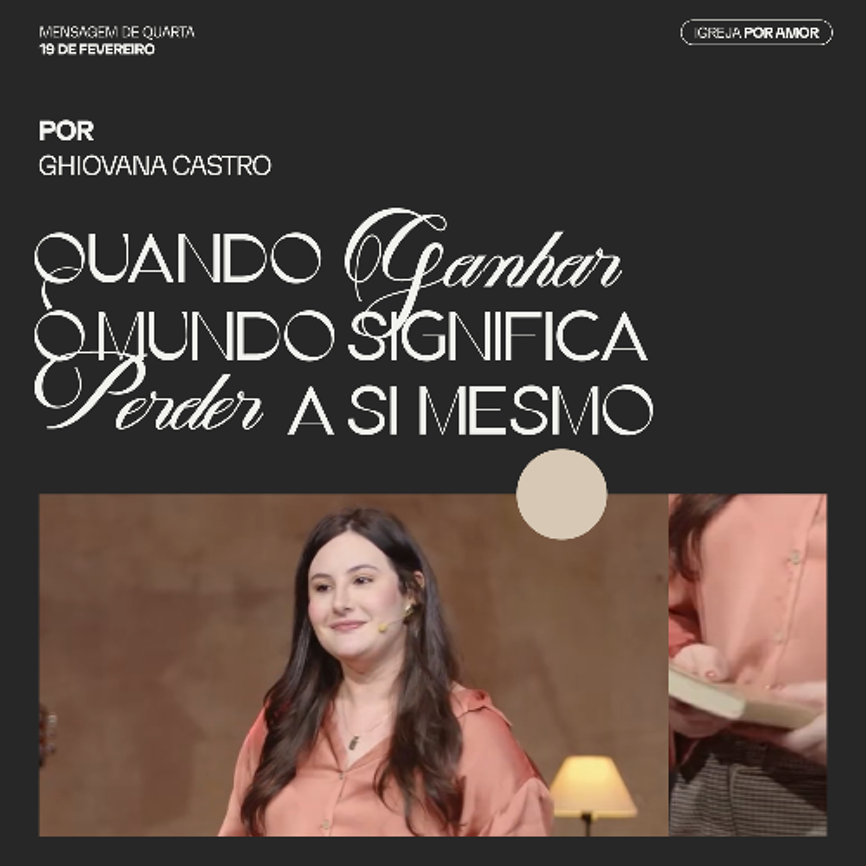Quando ganhar o mundo significa perder a si mesmo | Igreja Por Amor | Ghiovana Castro | 19.02.25 episode artwork