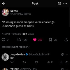 Curren$y - Running Man (open verse challenge) freestyle