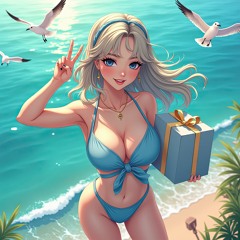 Wrapped in Ocean Blue