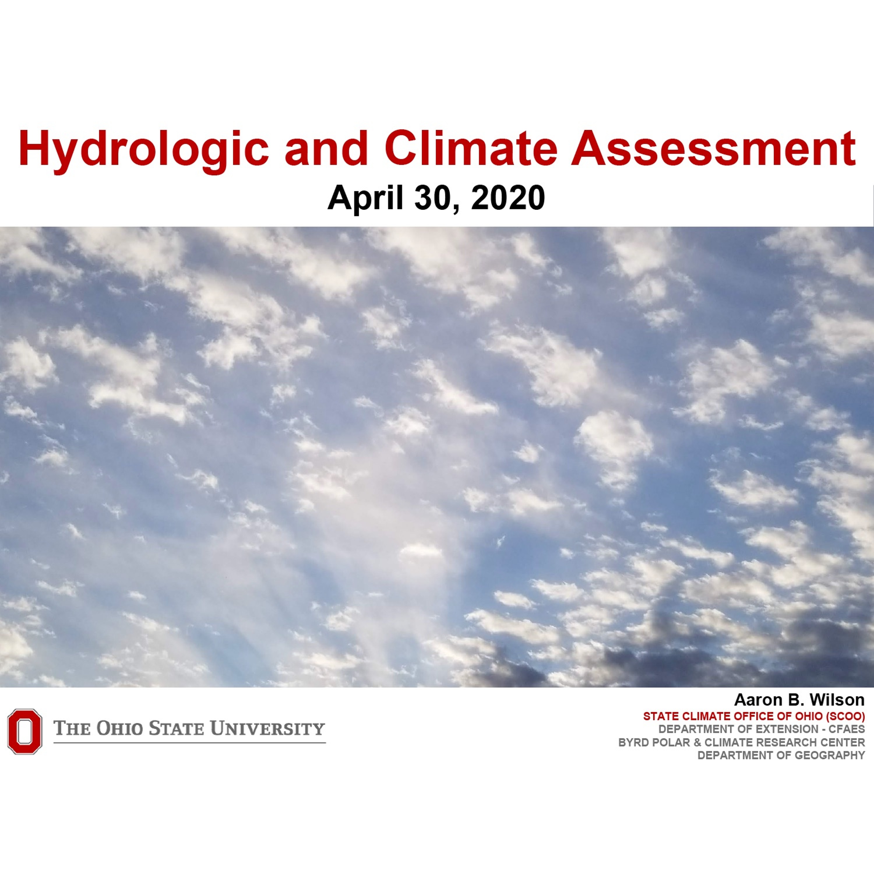 Hydrologic and Climate Report