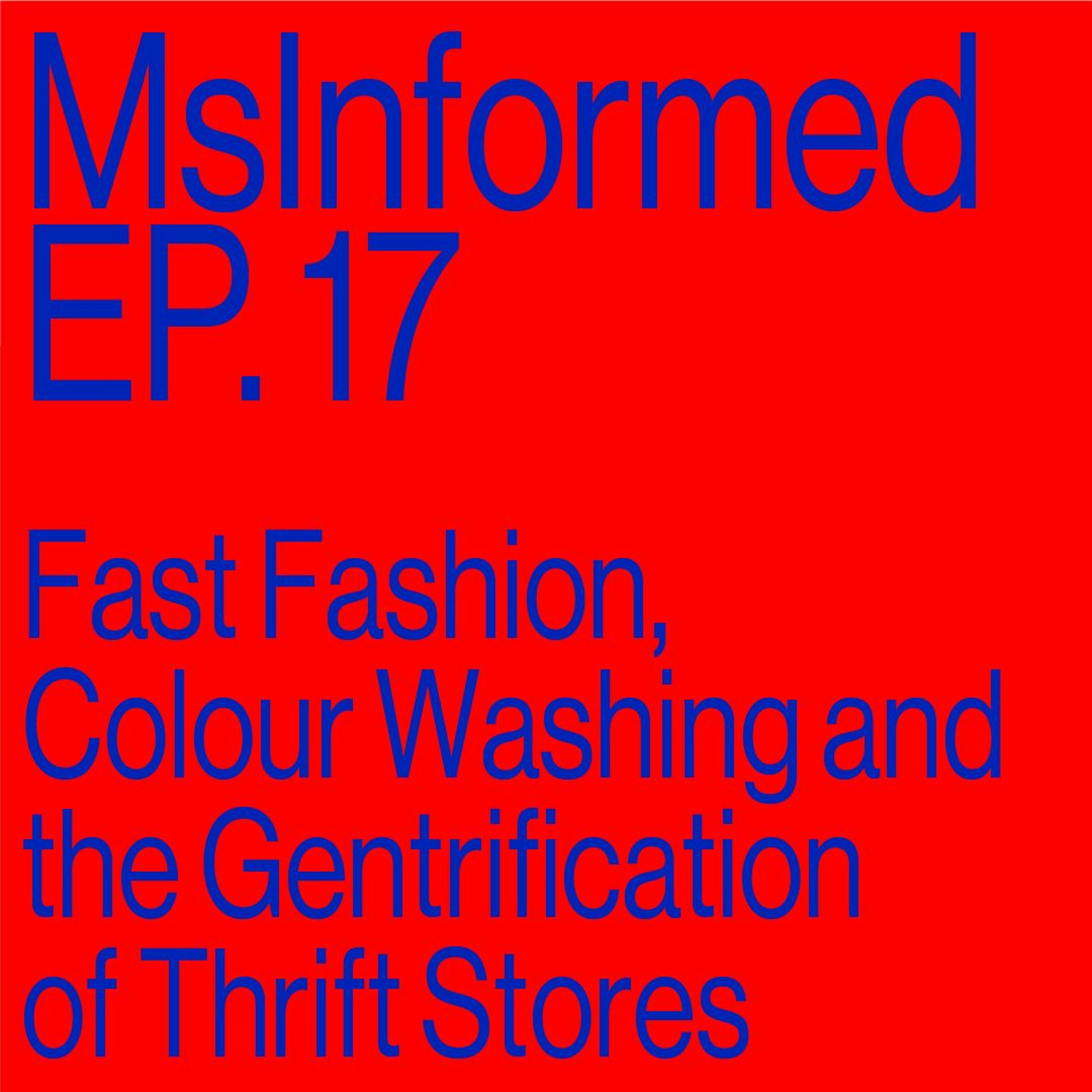 Episode 17: Fast Fashion, Colour Washing, and the Gentrification of Thrift Stores