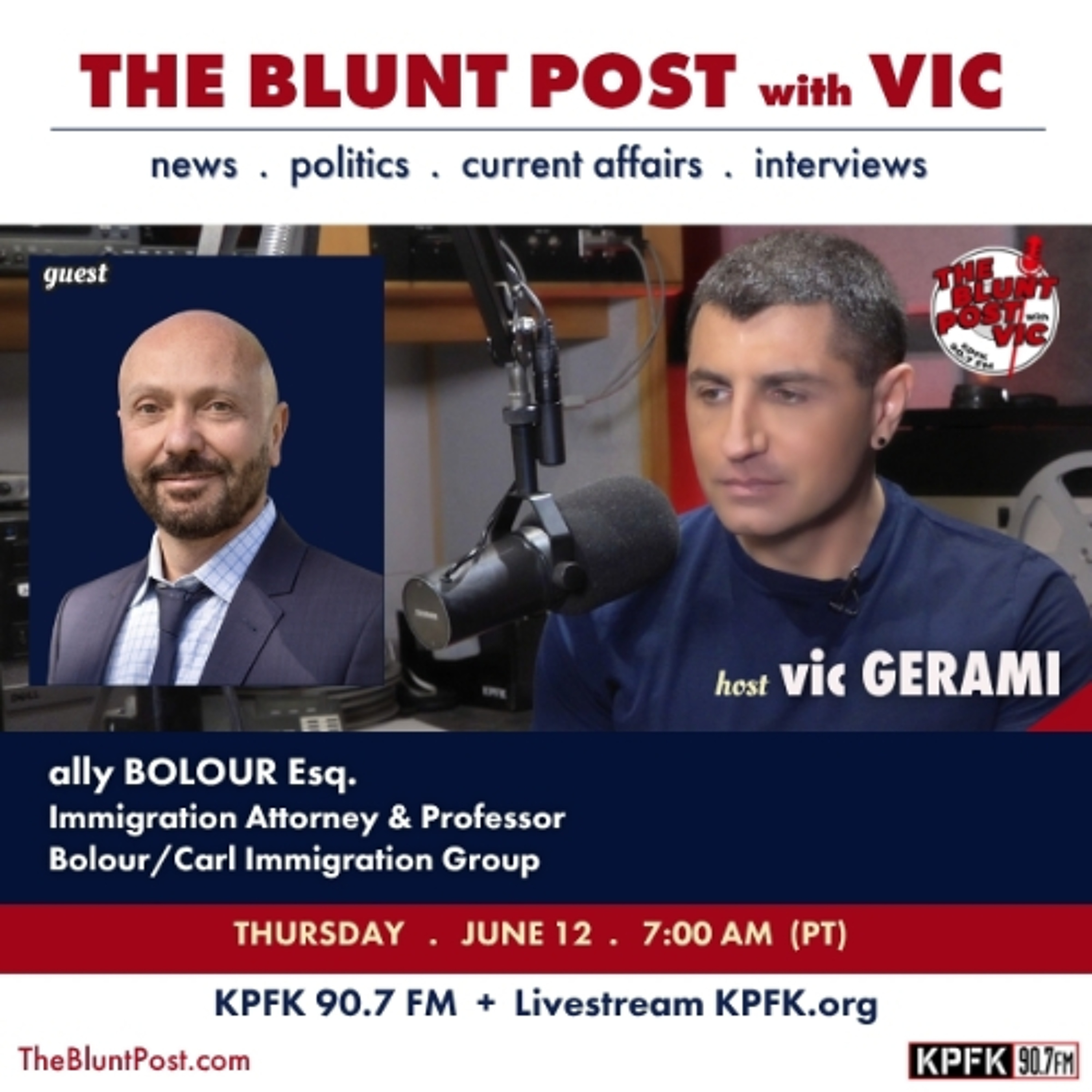 THE BLUNT POST with VIC: Guest, Ally Bolour Esq. episode artwork