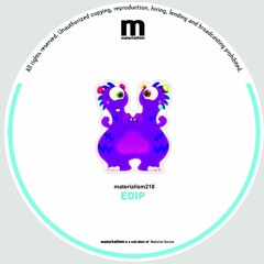 EdiP ft. Sasha Pavel - Bernd Schuster (MATERIALISM218)