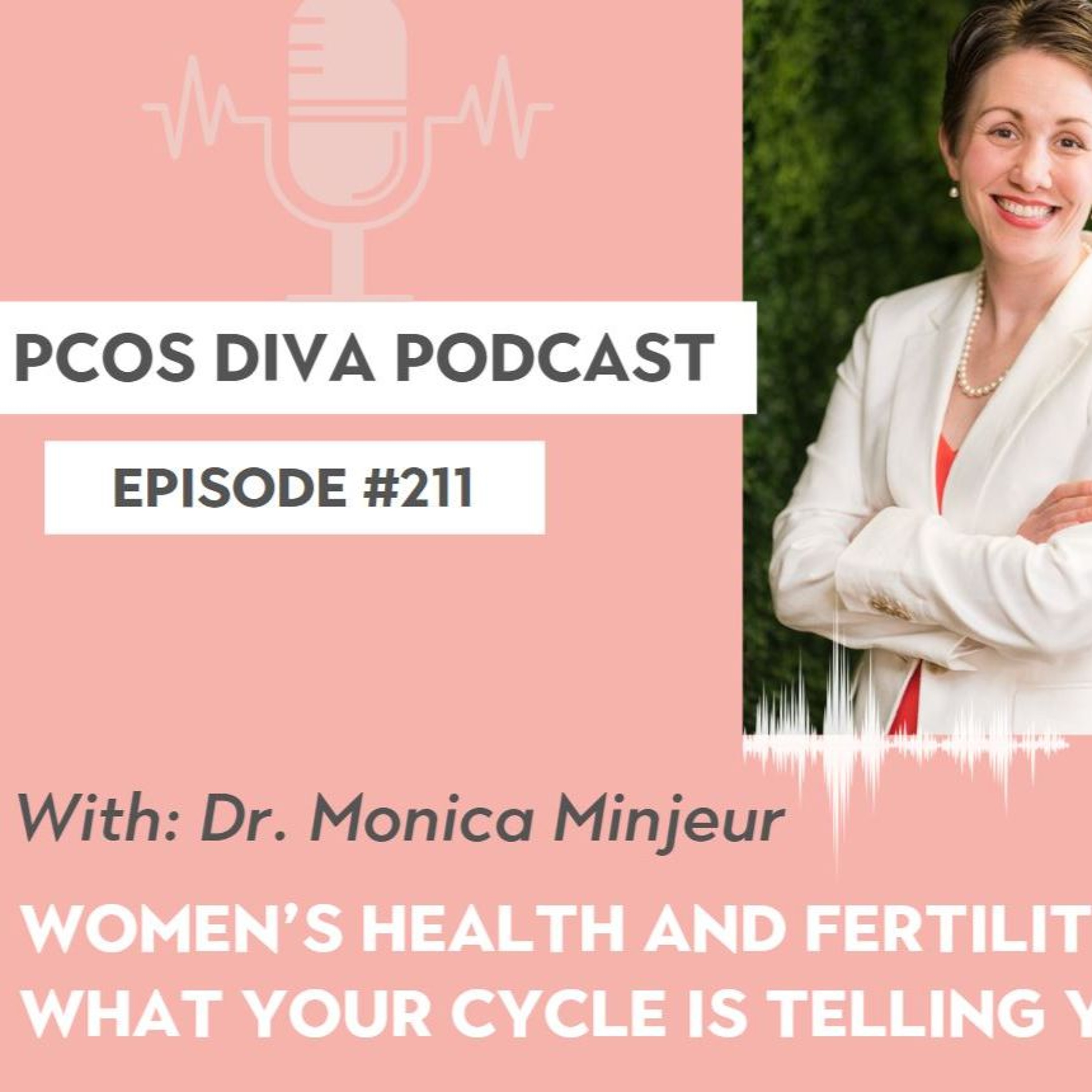 cover of episode 211 - Women’s health and fertility-what your cycle is telling you [Podcast with Dr. Monica Minjeur]