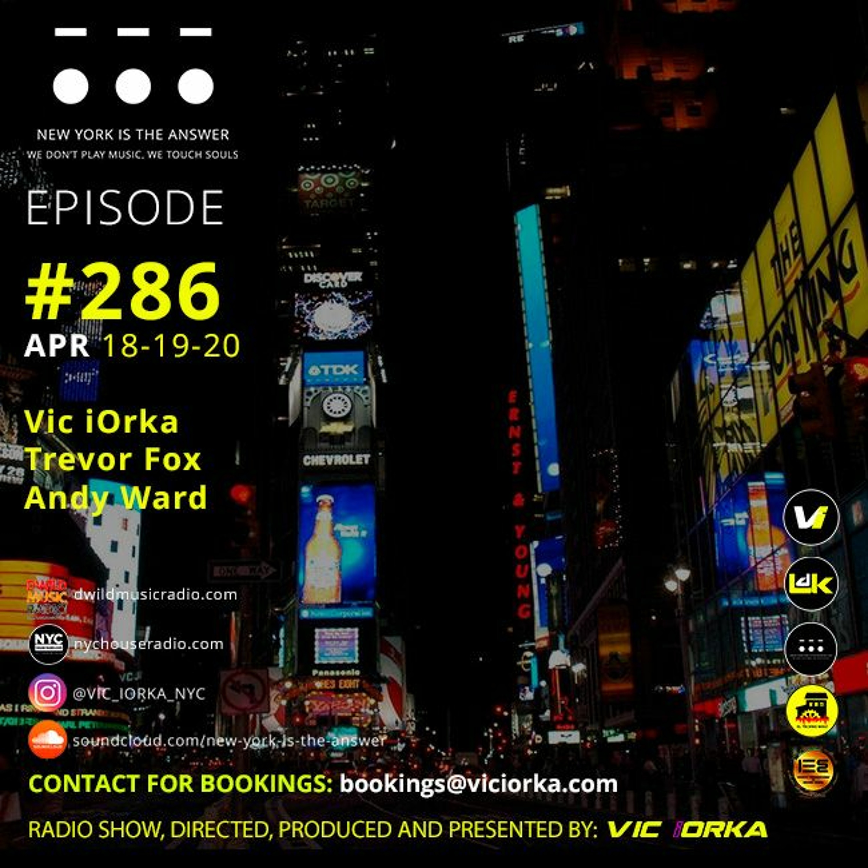 NYITA - S7 - E286 - VIC IORKA - TREVOR FOX - OSCAR P - Andy Ward - APR 18 - 19 - 20 episode artwork