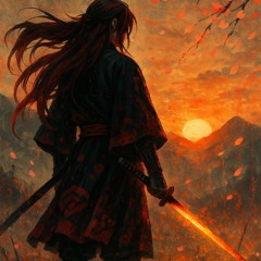 Samurai At Sunset (Deamon Slayer)