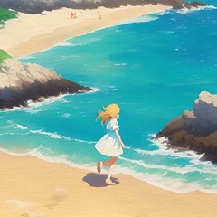 Walking through beach with barefeet