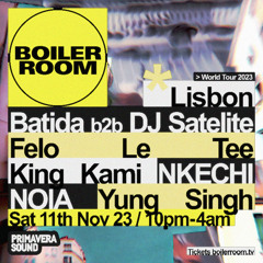 Batida b2b DJ Satelite | Boiler Room: Lisbon