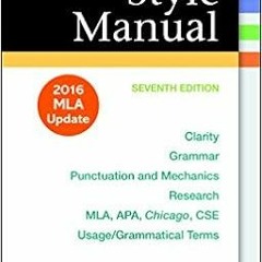 !^DOWNLOAD PDF$ A Pocket Style Manual: 2016 MLA Update (PDFKindle)-Read