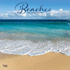 DOWNLOAD EPUB 📁 Beaches | 2023 12 x 24 Inch Monthly Square Wall Calendar | Foil Stam