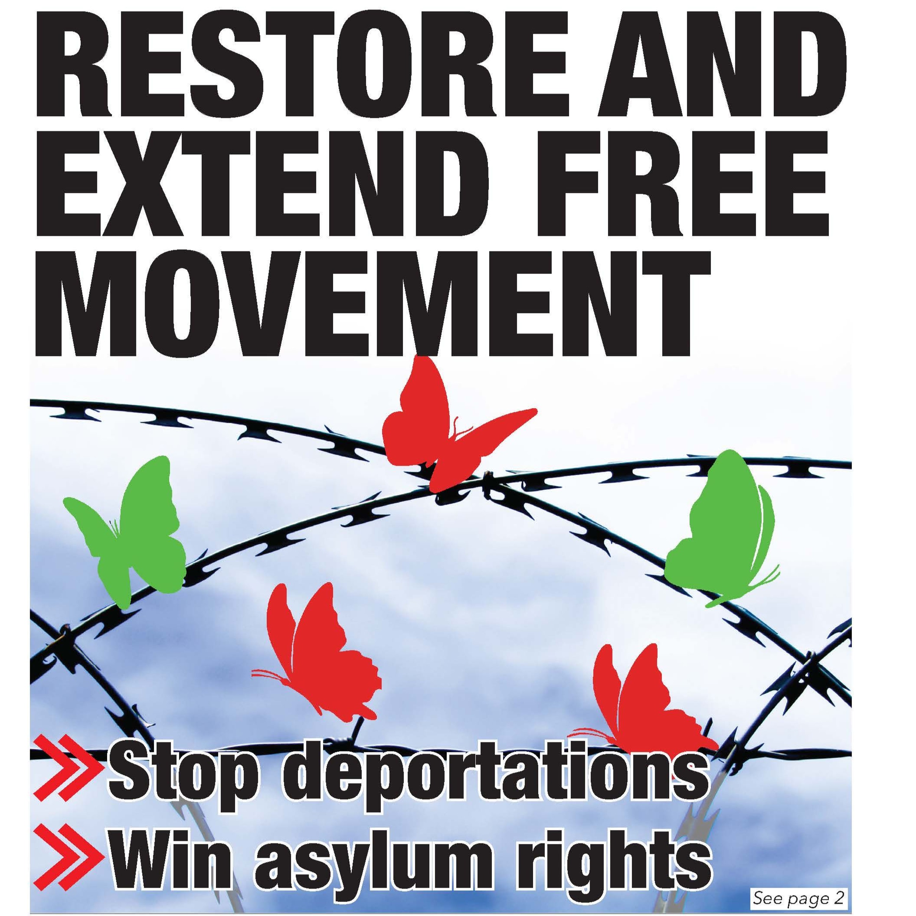708 — Restore and extend free movement: stop deportations; win asylum rights [Corrected]
