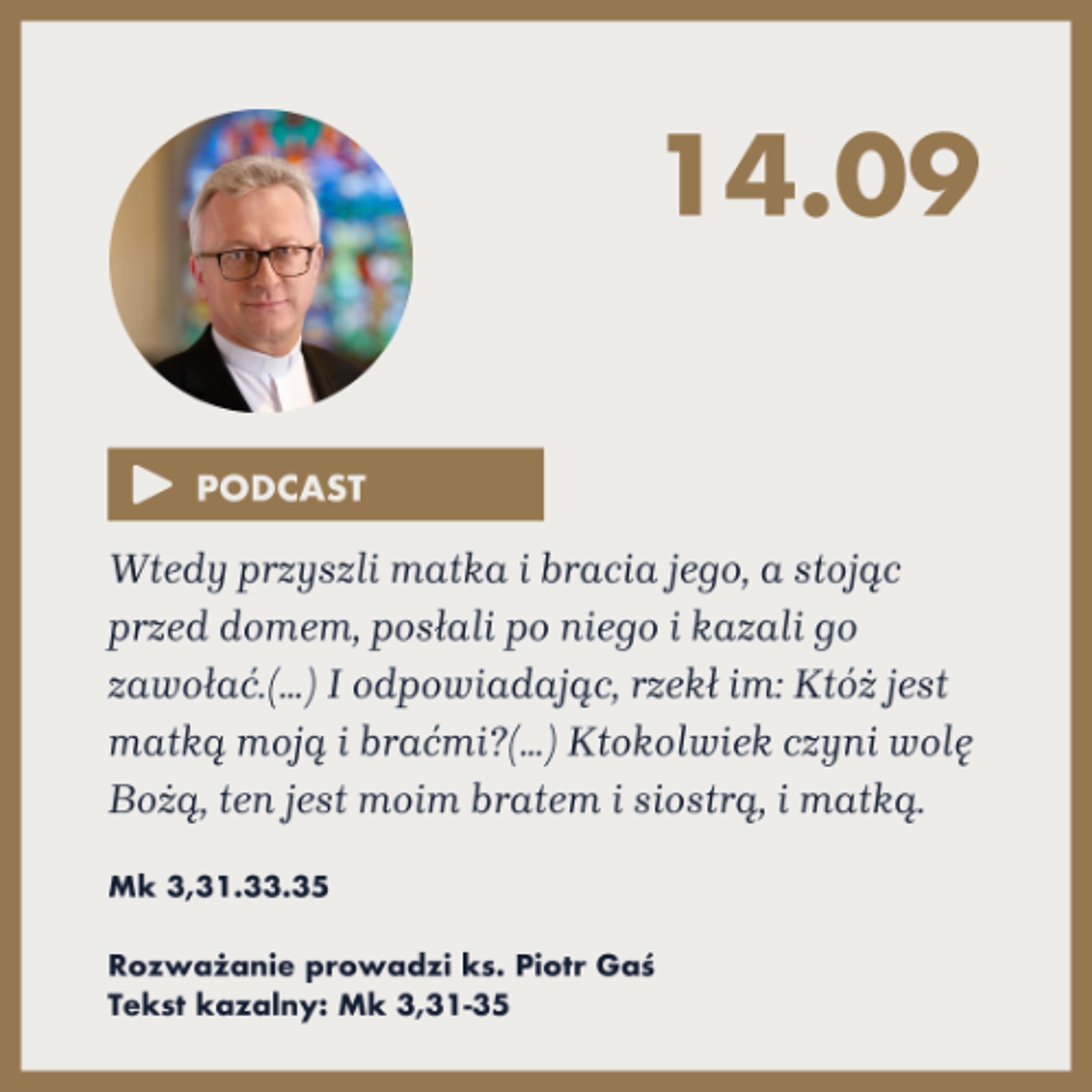 Niedziela ze Słowem, rozważanie z nabożeństwa z 14 września 2025 episode artwork
