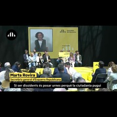 Marta Rovira : Ens reafirmem en la dissidència política. Això és @Esquerra_ERC