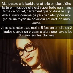 Assieds toi sur moi (Mandyspie tu m'as trahis)