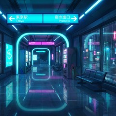 Blue Subway Light - Anime City Rain - LoFi Music