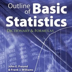 [Download] EPUB 💏 Outline of Basic Statistics: Dictionary and Formulas (Dover Books