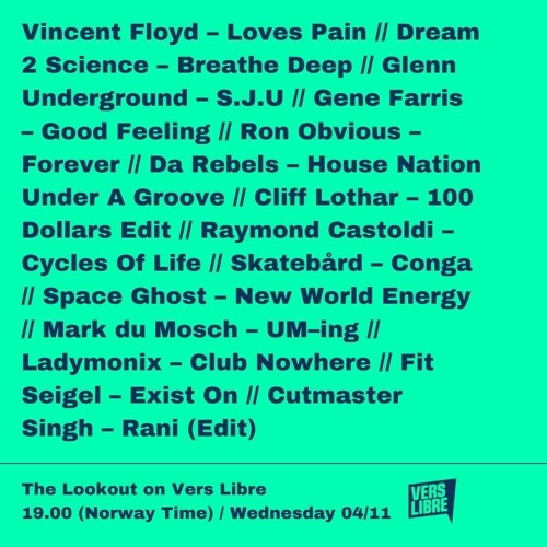 The Lookout On Vers Libre Radio - 04/11/20