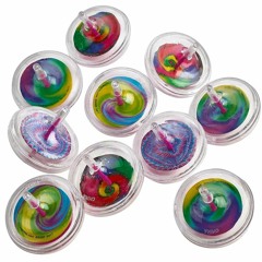 free plastic spinning top party favor