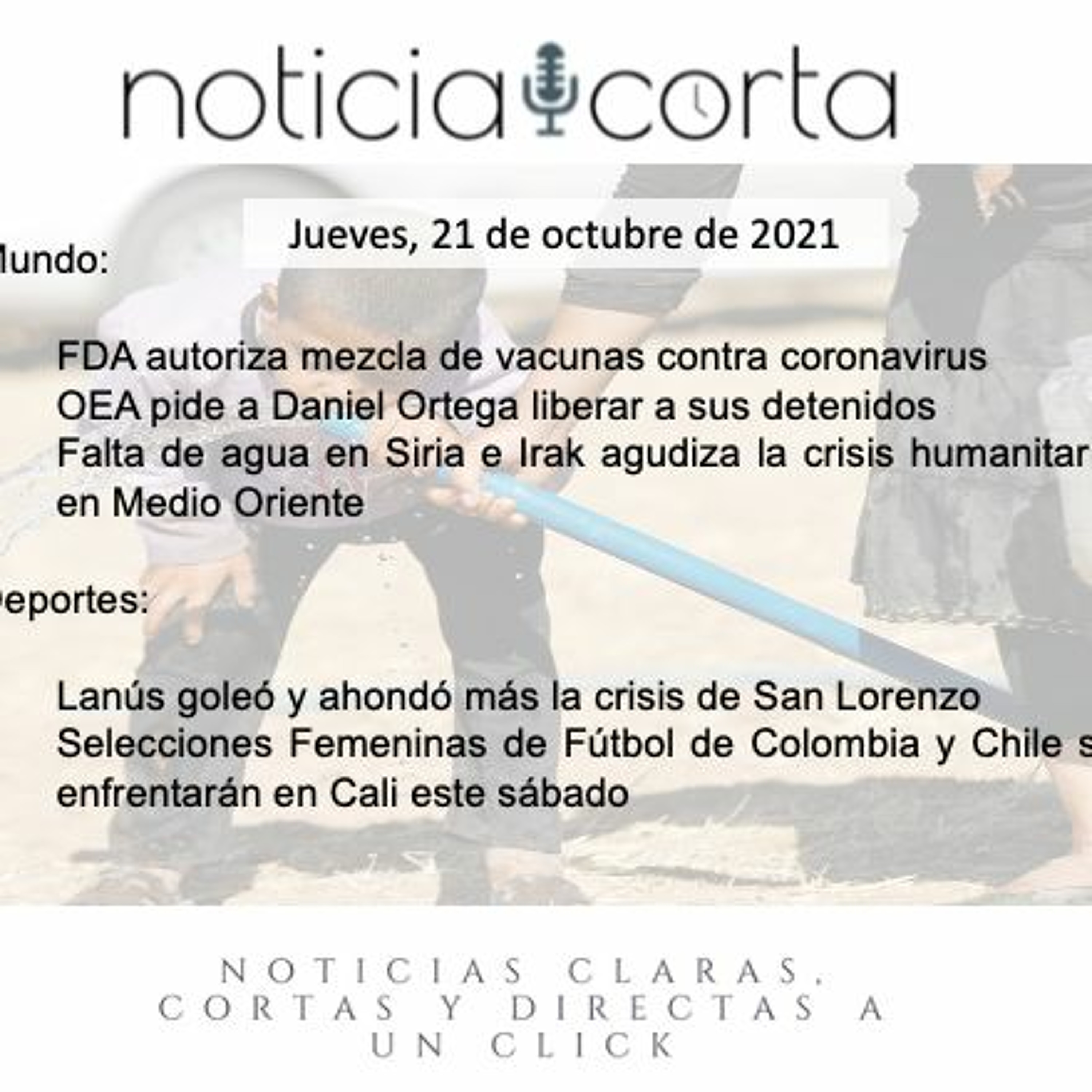 Noticia Corta, Jueves 21 De Octubre De 2021