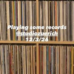 Played some records @studiozuerich 12/3/26