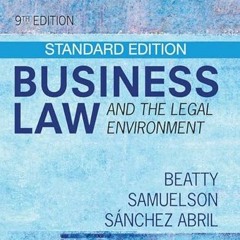 Open PDF Business Law and the Legal Environment - Standard Edition (MindTap Course List) by  Jeffrey