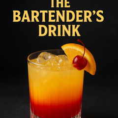 The bartenders drink