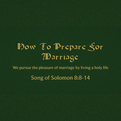 How to Prepare for Marriage (Song of Solomon 8:8-14)