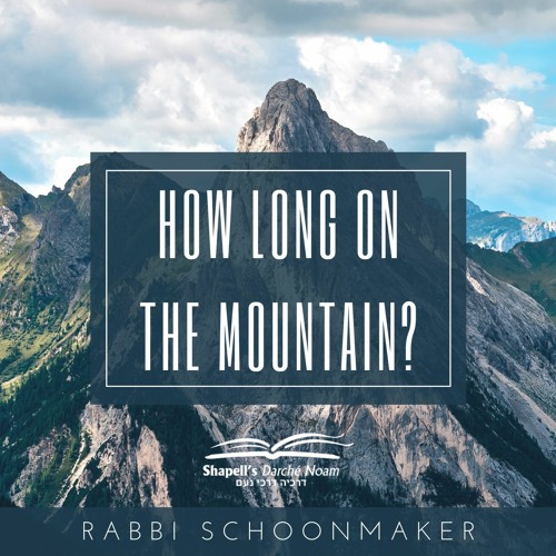 Rabbi Schoonmaker - How Long On The Mountain