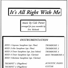 IT'S ALL RIGHT WITH ME (Cole Porter/arr. Eric Richards) BIG BAND