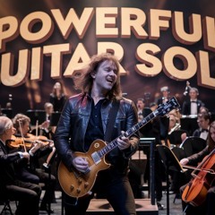 Powerful Guitar Solo - Instrumental Music with Orchestral Backdrop