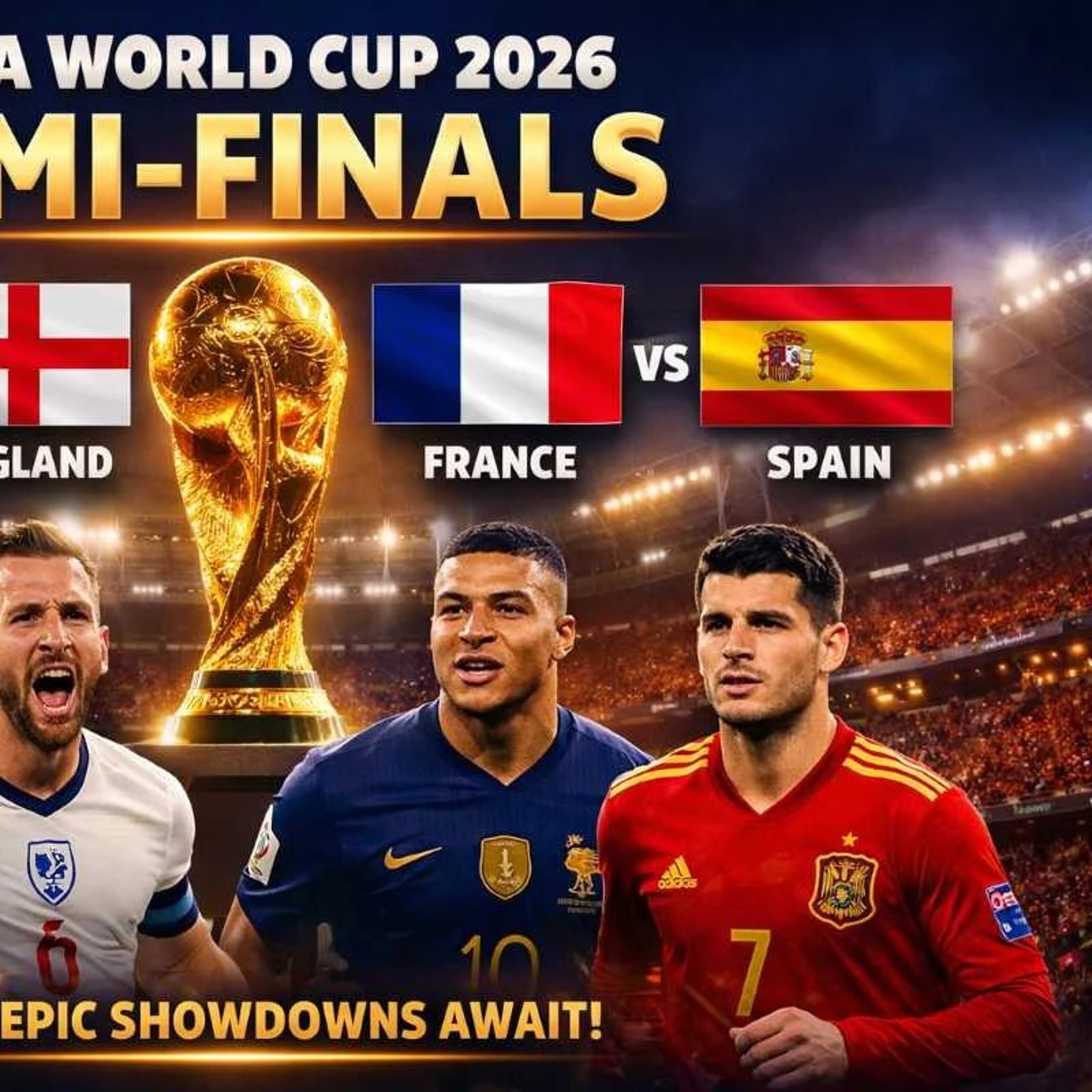 Tuesday, July 14:  World Cup Today Semi final Spain Vs France episode artwork
