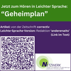 Netzwerk NRW liest vor: "Geheimes Treffen und geheimer Plan", in Leichter Sprache