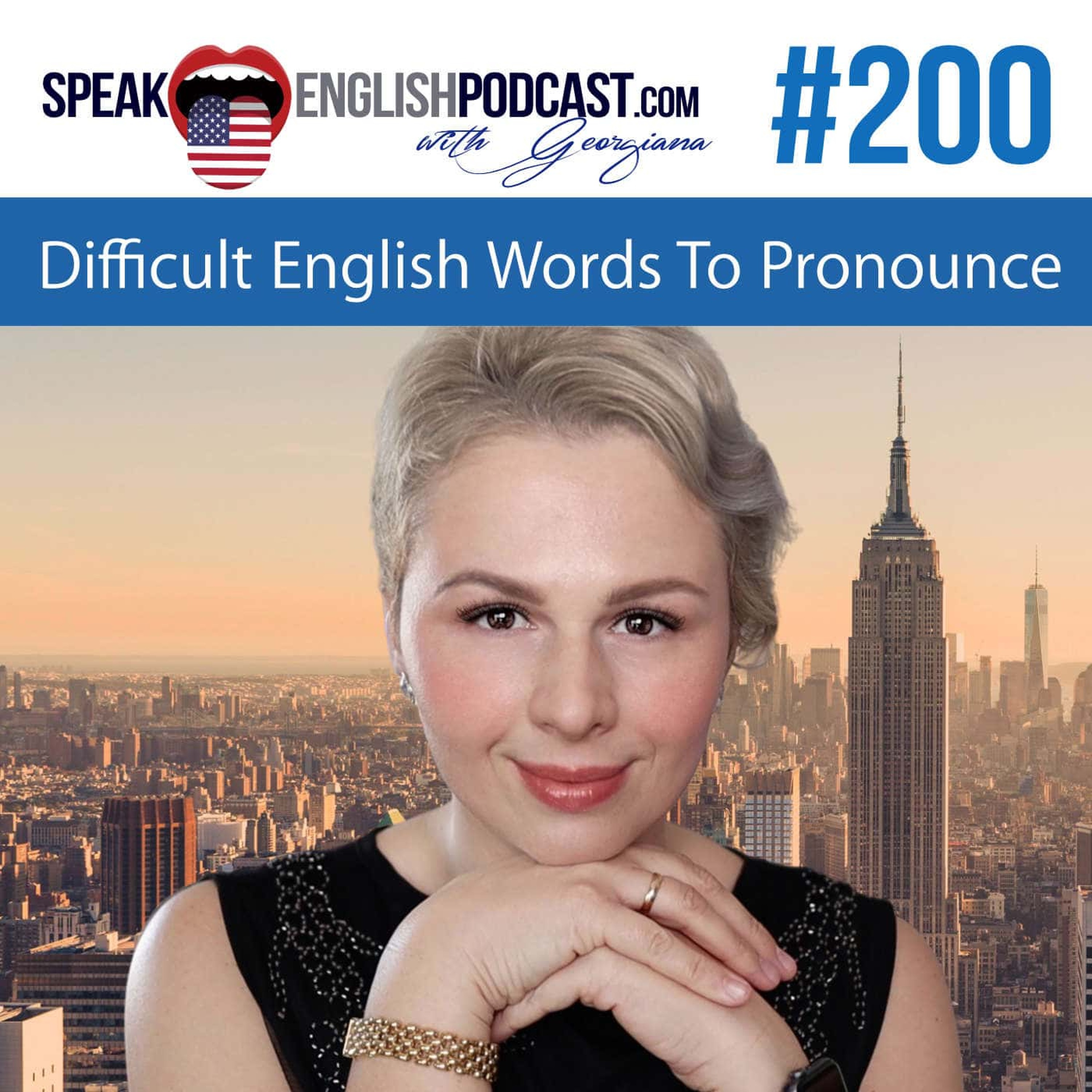 #200 Difficult words to  Pronounce in English episode artwork