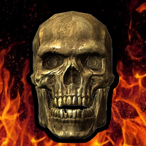 a skeleton appears