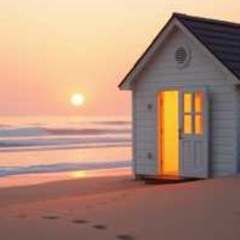 small house on the beach.