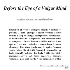[ME005] Before the Eye of a Vulgar Mind
