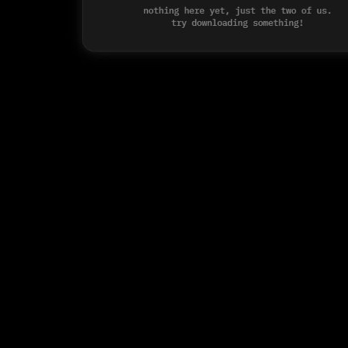 nothing here yet, just the two of us!