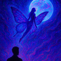 mariposa en la luna