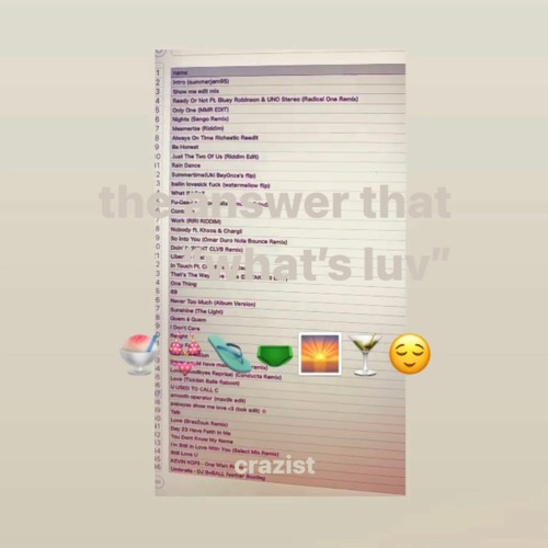 the answer that "whats luv"