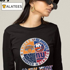 New York Yankees Knicks Islanders Giants Sport Teams Logo Shirt